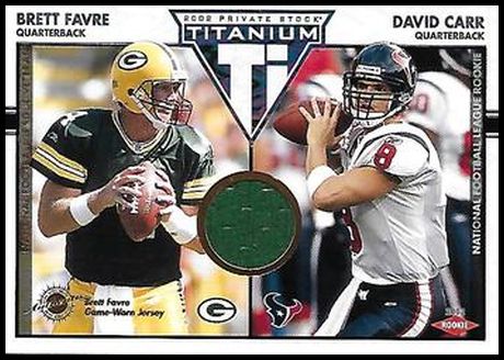 128 Brett Favre David Carr RC, MEM, SN500